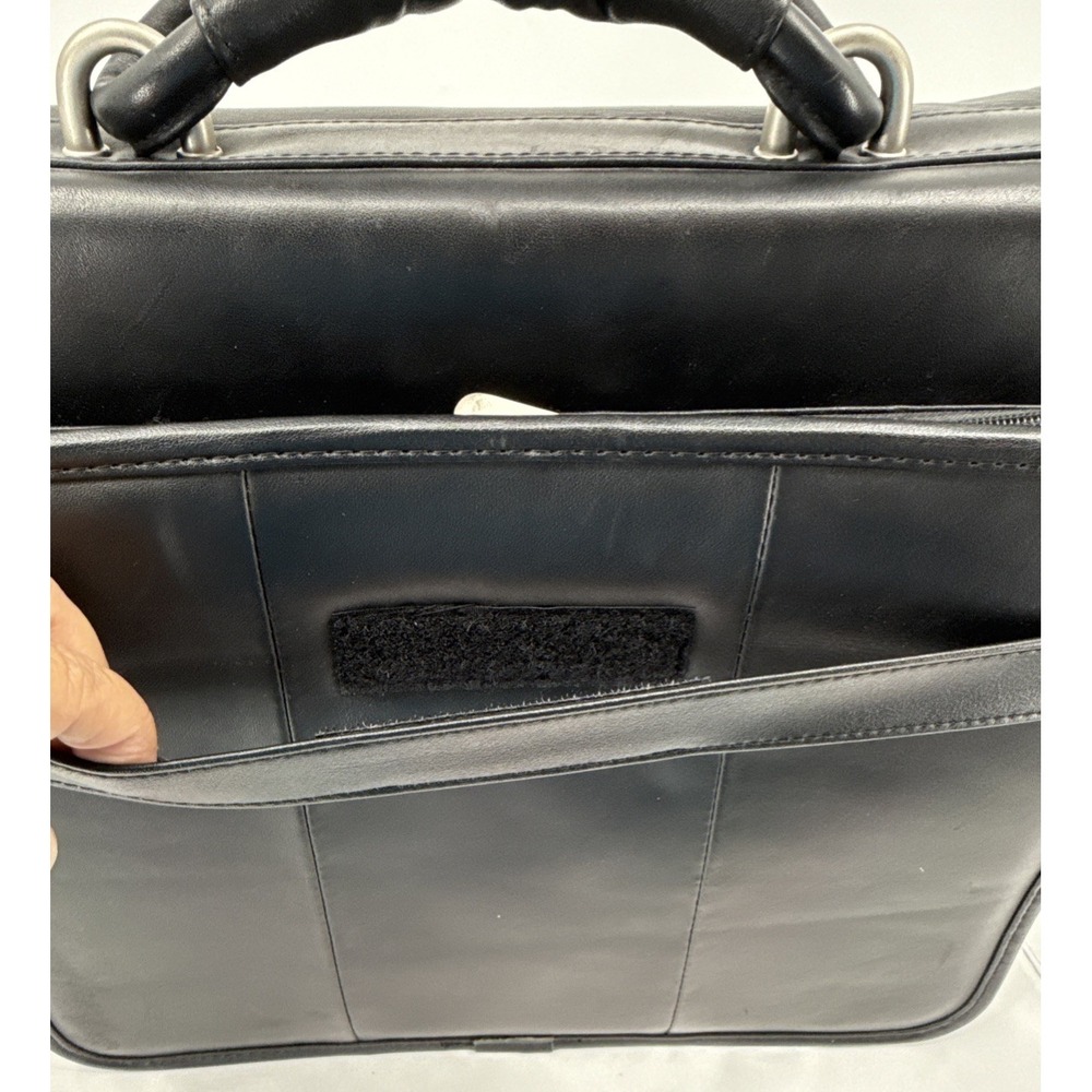 Dell Heavy Duty Leather Laptop Briefcase Professional Messenger Shoulder Bag 12" - Picture 10 of 10